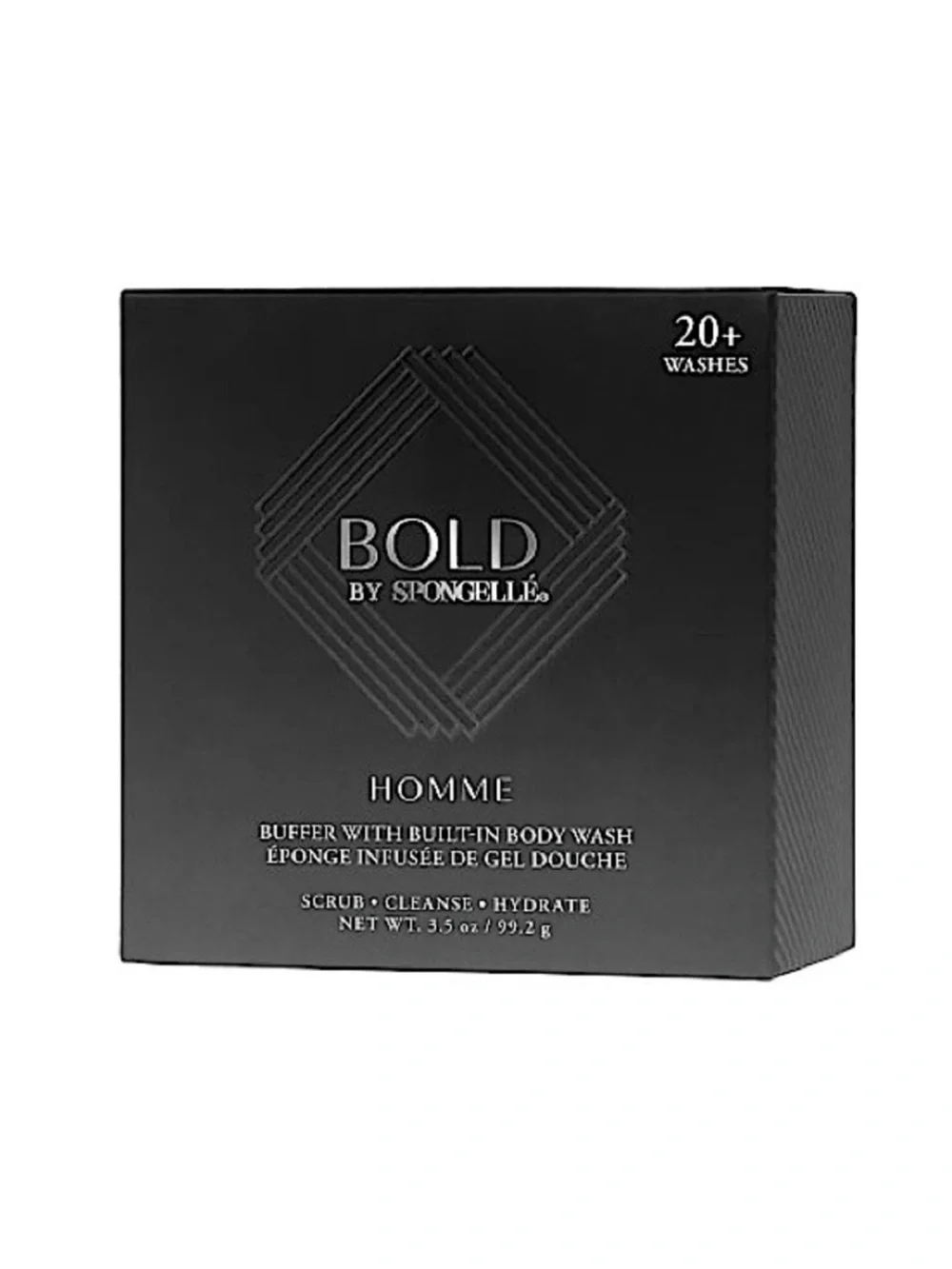 Spongelle Men's Limited Edition Bold Homme Body Wash Infused Buffer  20+ Washes
